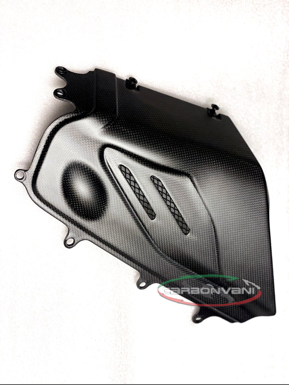 Carbonvani - Ducati Panigale V4 / S / R Carbon Fiber Right Side Insert for OE Belly pan for Akrapovic Exhaust (2022+)